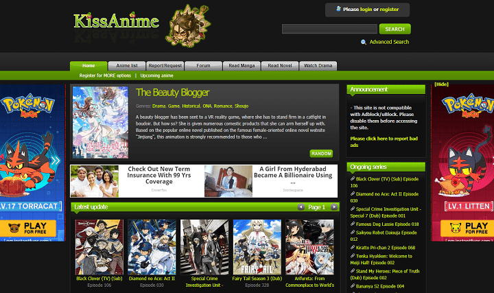 KissAnime anilinkz alternatives